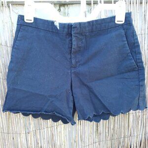 Banana Republic Navy Scalloped Edge Women's Shorts - 0